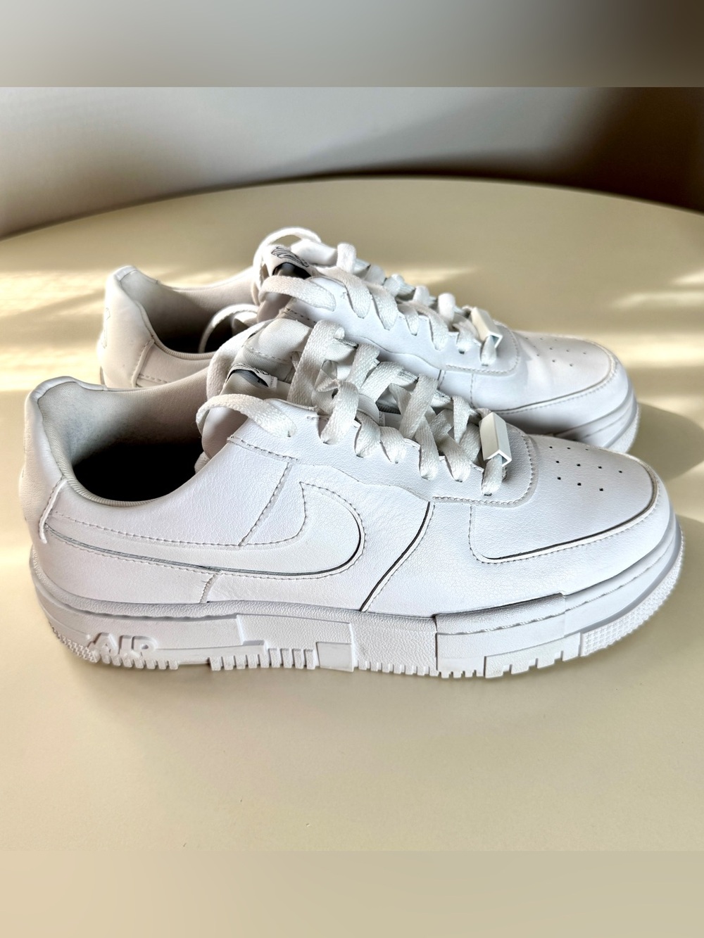 Nike Air Force 1 Pixel White Women’s 8 Platform Sneakers CK6649-100 - Picture 3 of 11